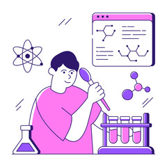 Premium download illustration of scientist

