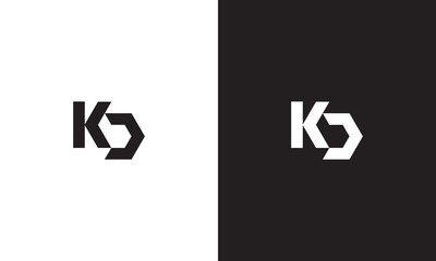 KD logo, monogram unique logo, black and white logo, premium elegant logo, letter KD Vector minimalist