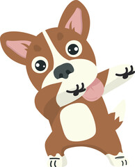 dog doing dab cool cartoon