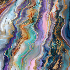 Obraz premium Detailed pastel glitter Colourful Marble Pattern Digital Download