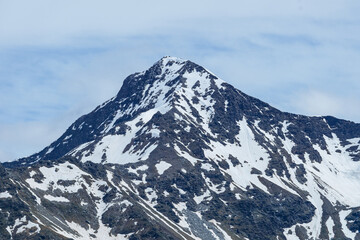The landscape of the Alpe Lendine and the Val chiavenna, a valley of the Italian alps, near the town of Chiavenna, Italy - June 2024