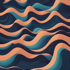 Fototapeta premium Wave Pattern - Flowing, curvilinear lines that mimic the movement of waves.