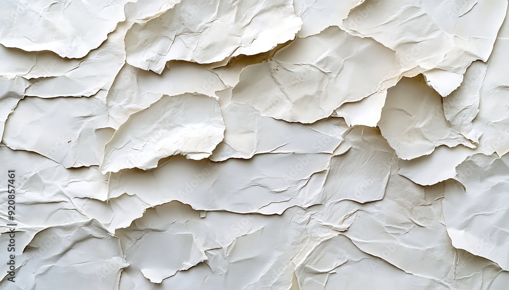 Poster background of torn paper with visible fibers and rough edges in neutral tones