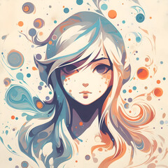 girl with a flower