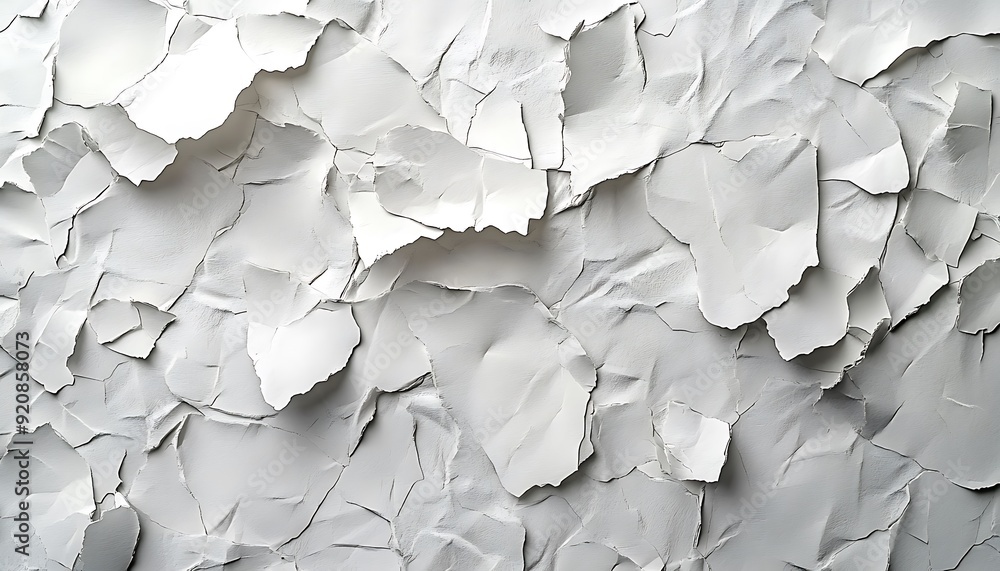 Poster background of torn paper with visible fibers and rough edges in neutral tones