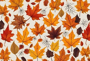 Obraz premium Vibrant Autumn Leaves - Perfect for Seasonal Decor, Nature Art, and Cozy Home Settings