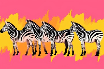 Fototapeta premium zebras in continent