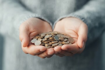 Embracing Financial Diversity: Surreal Close-Up of Hands Holding Diversified Investment Portfolio Promoting Inclusive Wealth Management and Long-Term Planning