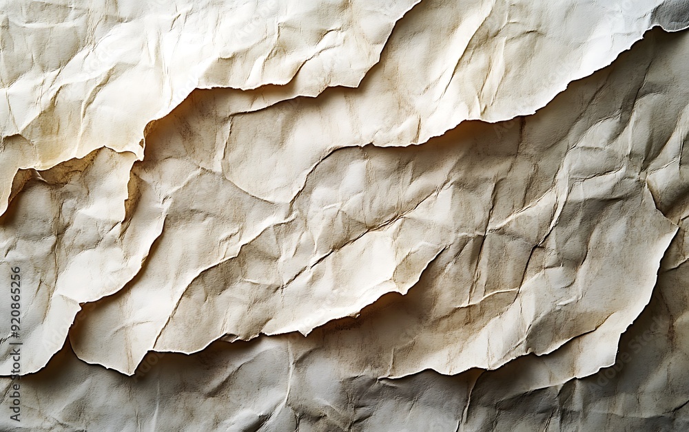 Poster background of textured handmade paper with visible fibers and rough edges