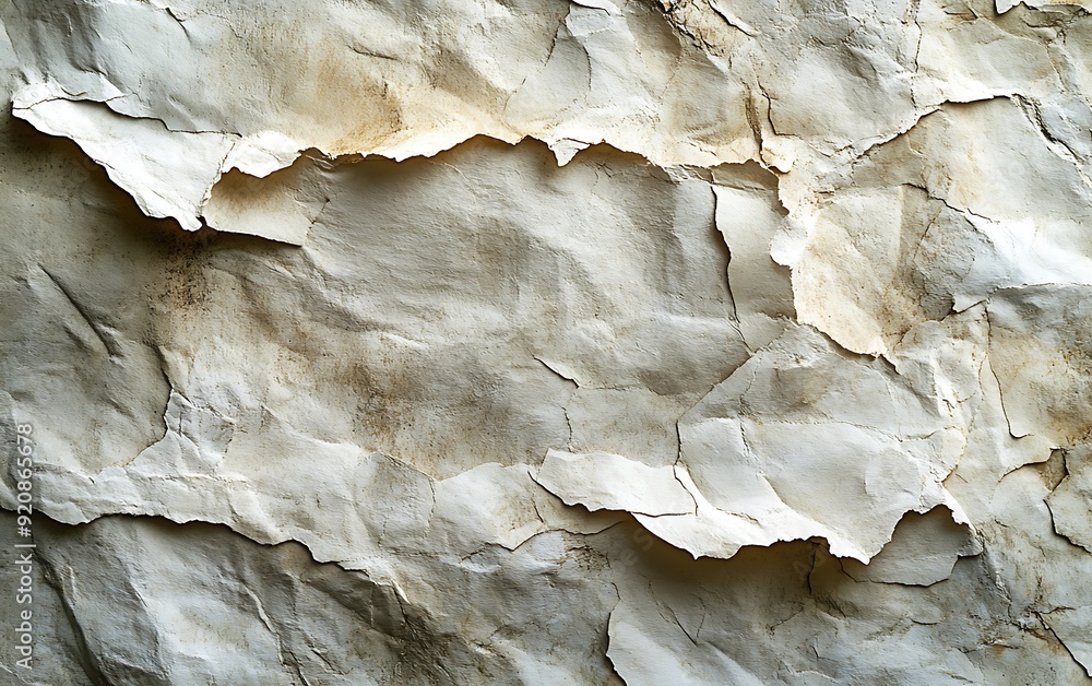 Poster background of textured handmade paper with visible fibers and rough edges