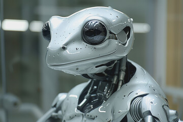 A muscular, humanoid robot frog is the future.
