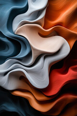 Obraz premium Colorful Fabrics Blending Seamlessly in a Vibrant Display.