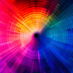 Comprehensive Digital Color Wheel Illustration Demonstrating Complete Spectrum and Gamut in Color Theory