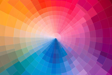 Obraz premium Comprehensive Digital Color Wheel Illustration Demonstrating Complete Spectrum and Gamut in Color Theory
