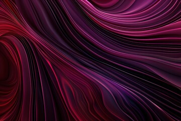 Fototapeta premium Vibrant abstract background with flowing purple, orange, and pink silk-like fabric textures creating a smooth, wavelike pattern.. Beautiful simple AI generated image