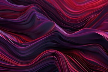 Obraz premium Vibrant abstract background with flowing purple, orange, and pink silk-like fabric textures creating a smooth, wavelike pattern.. Beautiful simple AI generated image