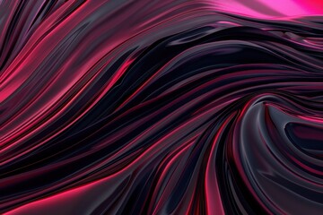 Obraz premium Vibrant abstract background with flowing purple, orange, and pink silk-like fabric textures creating a smooth, wavelike pattern.. Beautiful simple AI generated image
