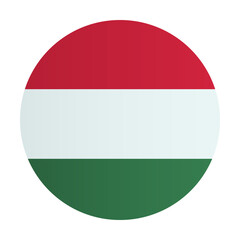 Hungary national flag badge. Sign, emblem country identity