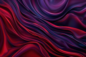 Obraz premium red fluid, silk background - 3D Render. Beautiful simple AI generated image