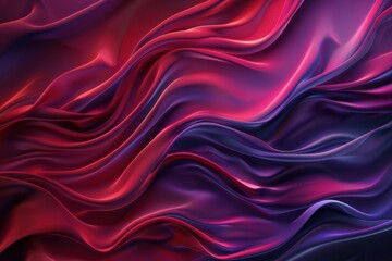 Obraz premium red fluid, silk background - 3D Render. Beautiful simple AI generated image