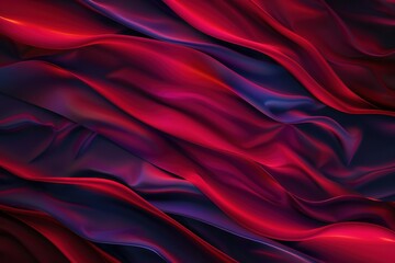 Obraz premium Vibrant abstract background with flowing purple, orange, and pink silk-like fabric textures creating a smooth, wavelike pattern.. Beautiful simple AI generated image