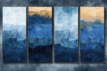 Abstract Watercolor Gradient Background and Card Collection for Elegant Events