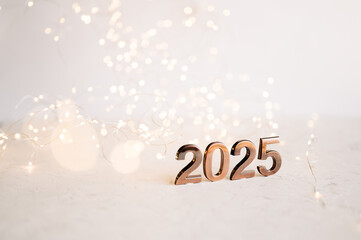 2025 text background. New year and business concept strategy.