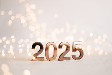 2025 text background. New year and business concept strategy.