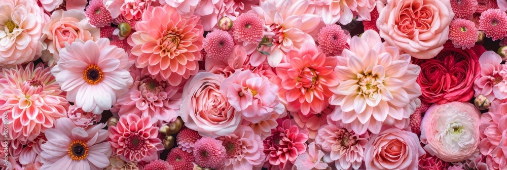 Poster this beautiful and stunning array of pink flowers is perfect for enhancing any setting with elegance