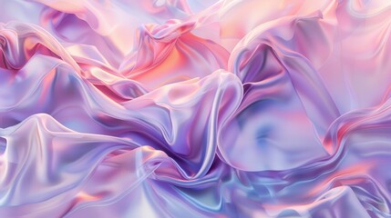 Fototapeta premium A pastel fabric lies artfully arranged, showcasing gentle folds and a soothing blend of colors in a calm environment