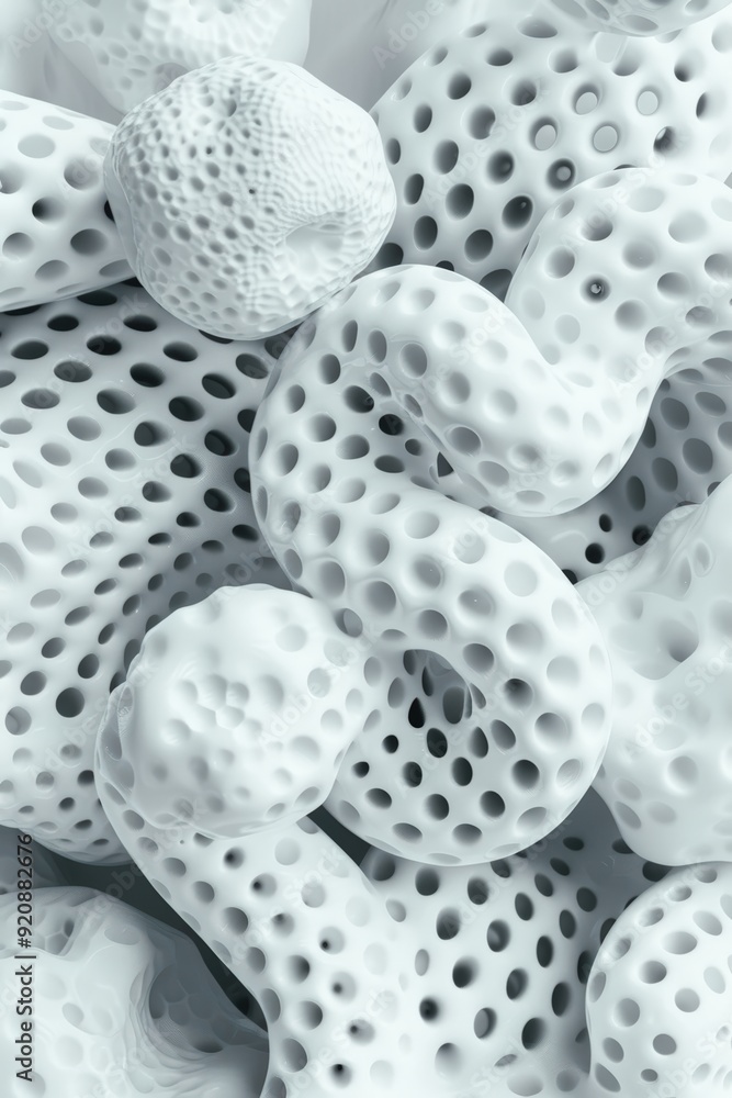Poster abstract geometric shapes with hole patterns