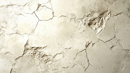 Obraz premium Grunge Natural Cream Loft Background. Old Concrete Wall Texture Design Paper. Clean Building Pattern Texture. Soft Polish. Rough Vintage Abstract Cracked Stone