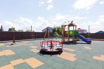 children's playground on the territory of an apartment building