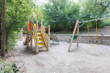 children's playground on the territory of an apartment building