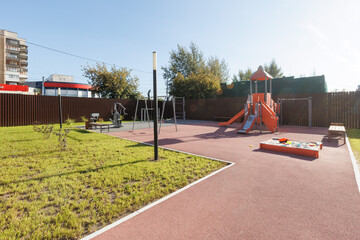 children's playground on the territory of an apartment building