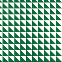 Green and white triangle pattern, geometric design, background.
