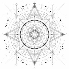 Vector round floral monochrome classic ornament. Greek meander. Patterns of Greece and ancient Rome. European border in a circle.