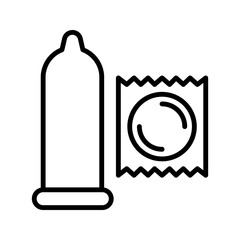 condom package line icon vector color editable