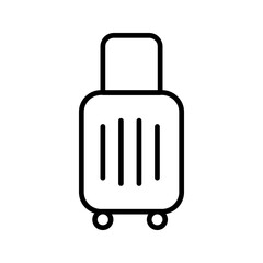 Suitcase icon travel luggage vector sign color editable