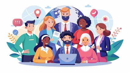 A tapestry of cultures woven into a high-performing team. This image depicts multiethnic business people working together, showcasing the diversity and collaboration within the workplace.