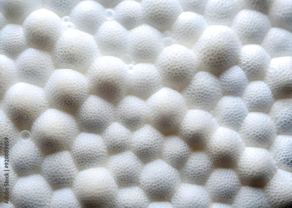 Aufkleber delicate white hexagonal foam structures nature's intricate patterns