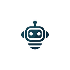 Obraz premium chat bot logo, ai bot logo, robot AI logo artificial intelligence logo, Robot icon, Virtual smart assistant Bot icon. Robot head with speech bubble