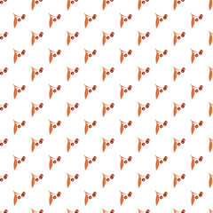 Watercolor twigs in burnt umber color. Floral seamless pattern