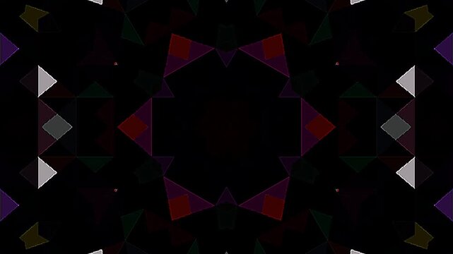 Abstract Kaleidoscope pattern with full colors. Magic mandala. 4k	