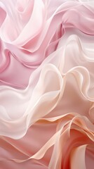 Obraz premium Delicate layers of soft pink and peach fabric create a beautiful, flowing composition in warm lighting