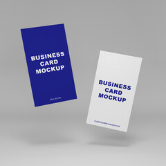 Editable 2-Sided Business Card Mockup PSD Template (90x50 mm)