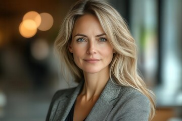 portrait of a 50yearold german businesswoman working in a modern office professional attire and focused expression convey experience and dedication