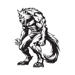 Werewolf Stock Vector .illustration of a werewolf Stock Vector