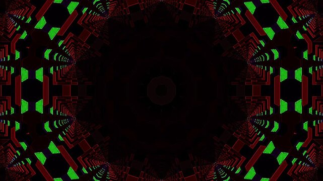 Abstract Kaleidoscope pattern with full colors. Magic mandala. 4k	