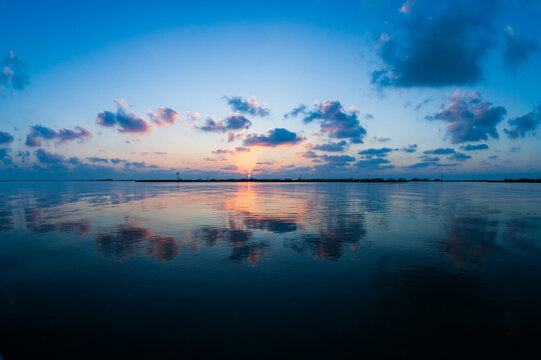 Sunset over Grand Isle, Louisiana